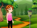 Girl Searching Bicycle