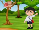 Monkey Took Boy Bag